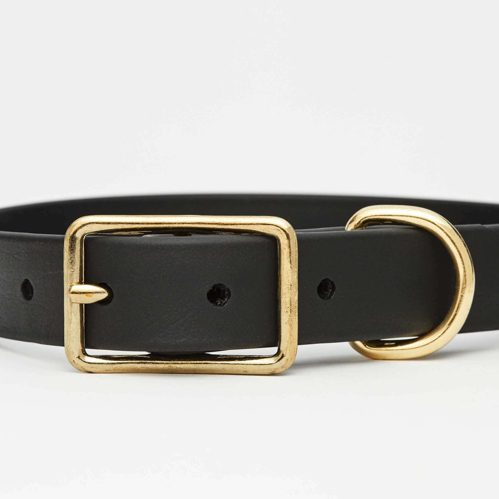 Black Vegan Leather Collar 