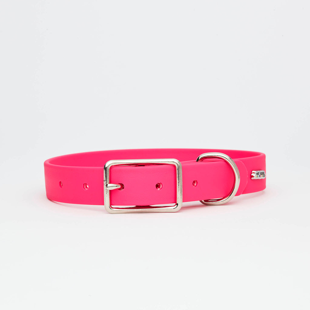 Pink Leather Collar