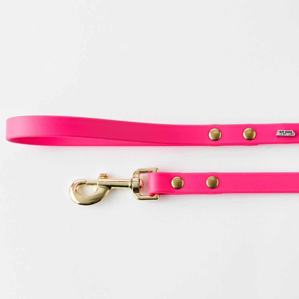 Pink Vegan Leather Leash